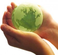 Green-globe-in-hands Looking after the environment